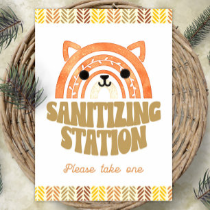 Poster Station de désinfectant 5x7 Anniversaire Boho Rena