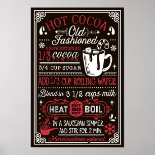 Poster Station de fête pour la recette de chocolat chaud