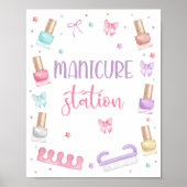 Poster Station de manucure Mani-Pedi Fête Pédicure Spa Fi (Devant)