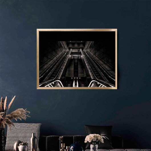 Poster Station de métro Copenhague NOIR ET BLANC FINE ART
