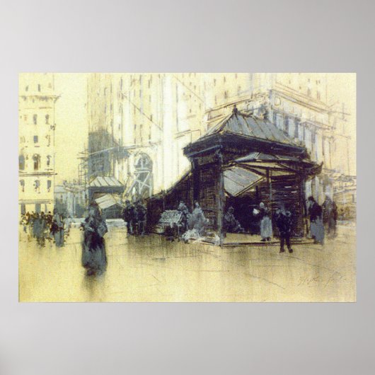 Poster Station de métro New York 1912 (Devant)