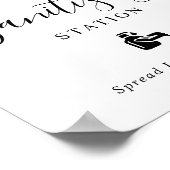 Poster Station de nettoyage Mariage floral rose pâle (Coin)