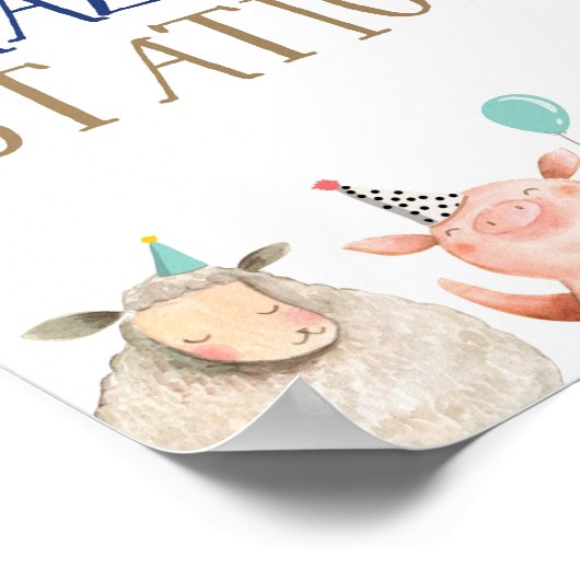 Poster Station de pâturage Animaux de ferme Barnyard Boy (Coin)