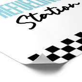 Poster Station de ravitaillement Blue Race Voiture Boire  (Coin)