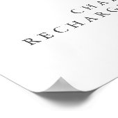 Poster Station de recharge pour Baby Shower avec Baby's B (Coin)