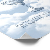 Poster Station de relais Cloud bleu clair (Coin)