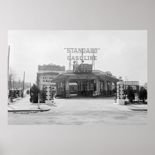 Poster Station de remplissage des années 1920 (Devant)