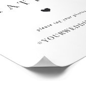 Poster Station de selfie de mariage minimal moderne & has (Coin)