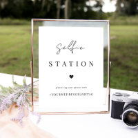 Station de selfie moderne et minimale pour mariage