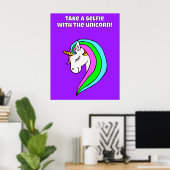 Poster Station de Selfie Unicorn Rainbow (Bureau à domicile)