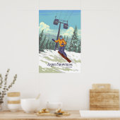 Poster Station de ski Aspen Snowmass Colorado (Cuisine)