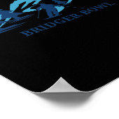 Poster Station de ski Bridger Bowl Montana Ski (Coin)