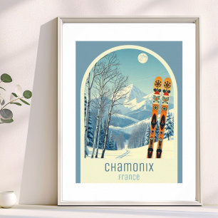 Poster Station de ski Chamonix France