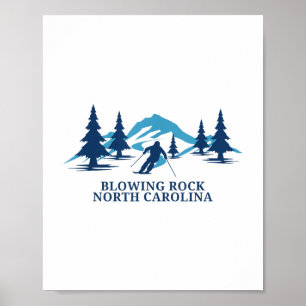 Poster Station de ski de Blower Rock North Carolina Ski