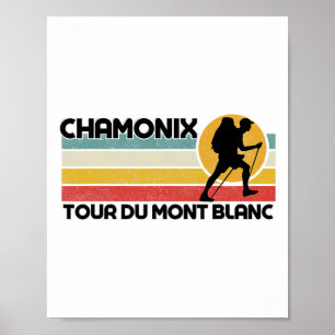 Poster Station de ski de Chamonix Tour du Mont-Blanc Skii