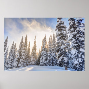 Poster Station de ski de Crystal Mountain, près de Mt. Ra