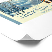 Poster Station de ski de Jackson Hole Wyoming (Coin)