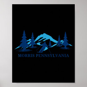 Poster station de ski de Morris pennsylvanie skieur
