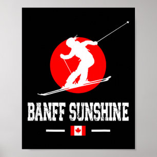 Poster Station de ski de Nff Sunshine Canada Montagnes Ro