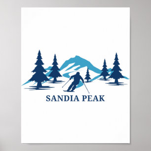 Poster Station de ski de Sandia Peak Nouveau-Mexique Ski
