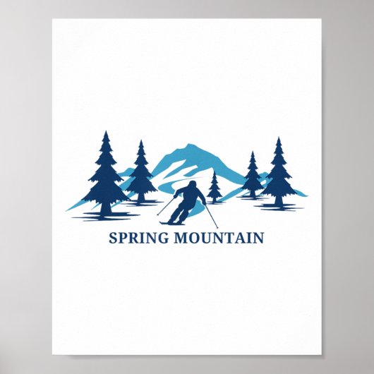 Poster Station de ski de Spring Mountain Pennsylvania Ski (Devant)