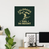 Poster Station de ski de Vail Colorado (Bureau à domicile)