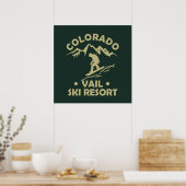 Poster Station de ski de Vail Colorado (Cuisine)