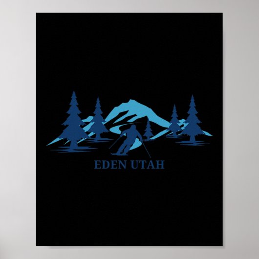 Poster Station de ski Eden Utah Ski (Devant)