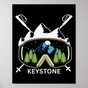 Poster Station de ski Keystone Colorado Ski Souvenir