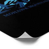 Poster Station de ski Mohawk Mountain Skiing Skieur (Coin)
