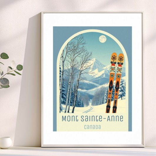 Poster Station de ski Mont Sainte-Anne Canada