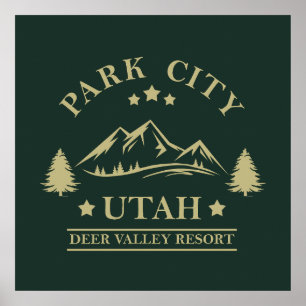 Poster Station de ski Park city Utah