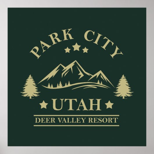 Poster Station de ski Park city Utah (Devant)