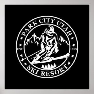 Poster Station de ski Park city Utah