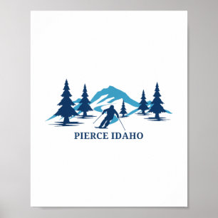 Poster Station de ski Pierce Idaho Ski _1