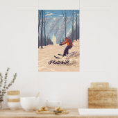 Poster Station de ski Plattekill Catskill Mountains NY US (Cuisine)