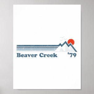 Poster Station de ski Retro Beaver Creek Colorado Snowboa