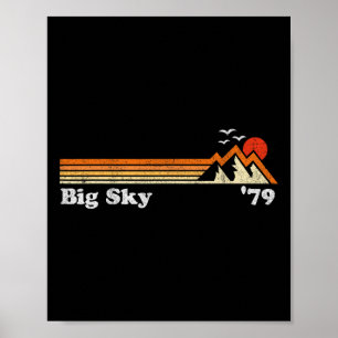 Poster Station de ski Retro Big Sky Station de ski Colora