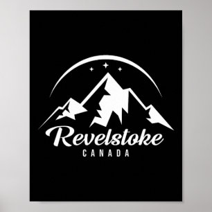 Poster Station de ski Revelstoke Canada Ski Snowboard