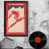 Poster Station de ski vintage Oregon Station Mont Hood Me