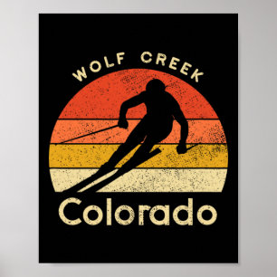Poster Station de ski vintage Wolf Creek Colorado Montagn