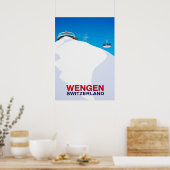 Poster Station de ski Wengen Suisse (Cuisine)