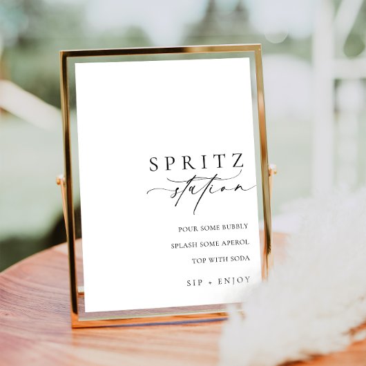 Poster Station de Spritz minimal moderne d'Ellesmere