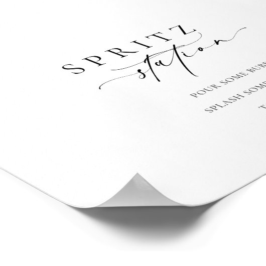 Poster Station de Spritz minimal moderne d'Ellesmere (Coin)