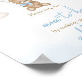 Poster Station d'enveloppe de Baby shower à ballons bleu  (Coin)