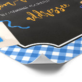 Poster Station d'enveloppe de Baby shower BBQ En vichy Bl (Coin)