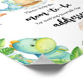 Poster Station d'enveloppe de Baby shower Cute Dinosaur (Coin)