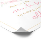 Poster Station d'enveloppe de Baby shower de crête rose (Coin)