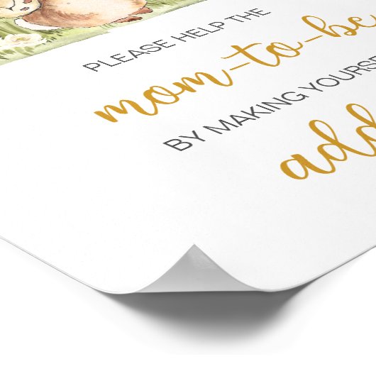 Poster Station d'enveloppe de Baby shower Peter Rabbit (Coin)