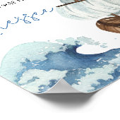 Poster Station d'enveloppe du Baby shower nautique (Coin)